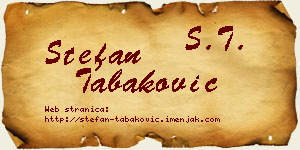 Stefan Tabaković vizit kartica